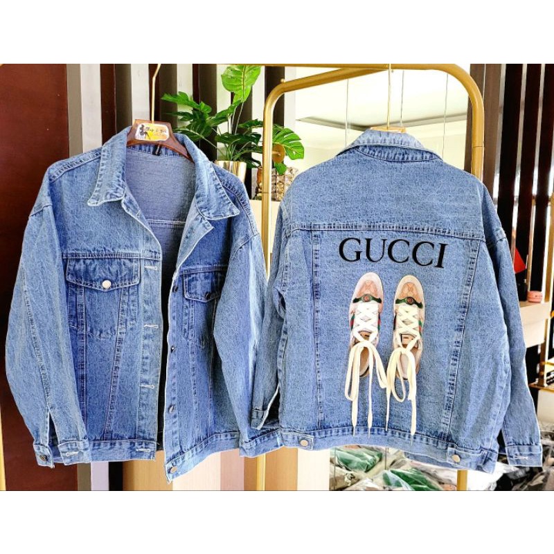 Jaket jeans Guccii premium import wanita