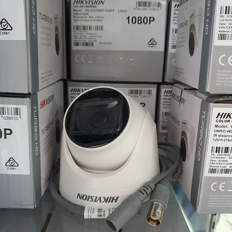 Kamera CCTV Indoor HIKVISION DS-2CE76D0T-EXIPF 1080p 2MP Bonus 2 BNC