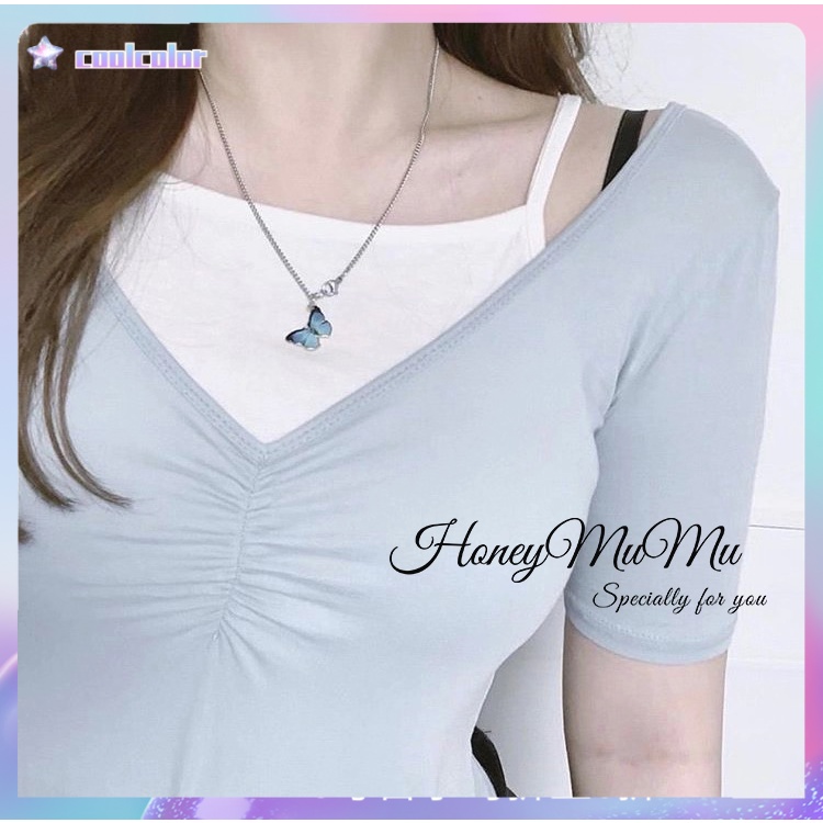 【Ready stock】Wanita Kalung Kupu-kupu lisa Butterfly Necklace Gaya Korea Klavikula Gaya Aksesori kecenderungan 2021 terbaru fashion murah