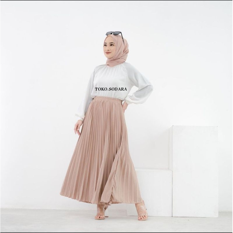 Rok Plisket Super Premium Hyget  // Rok Wanita // Pliske Hyget Tebal