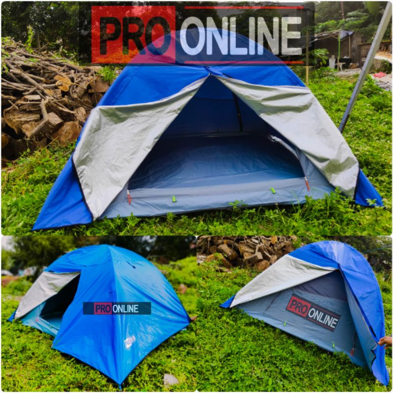 Tenda camping terpal kapasitas 4-5 orang - Tenda camuflase - Tenda army - tenda kemping terpal