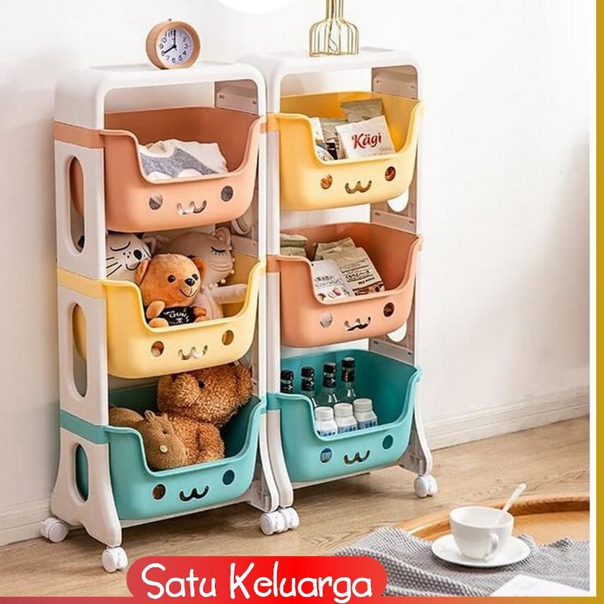 Trusted h SK C117 Rak Mainan Anak Rak Susun Roda Trusted h SK C117 Rak Mainan Anak Rak Susun Roda