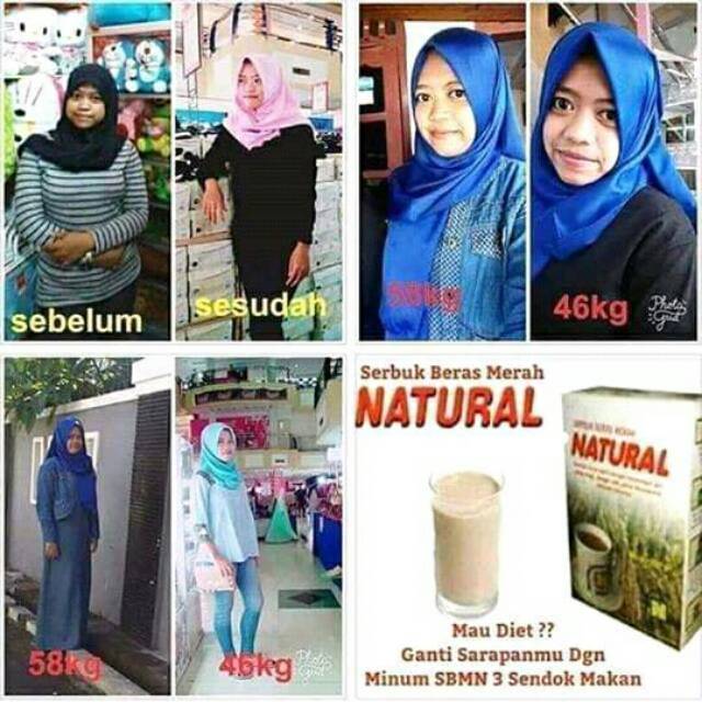 

Serbuk beras merah natural besar
