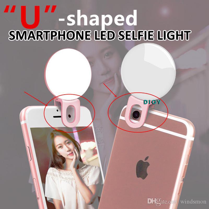 termurah Smartphone Led Selfie Light  3 Model cahaya GRATIS Kabel data USB Micro Lamp Cincin Jepit