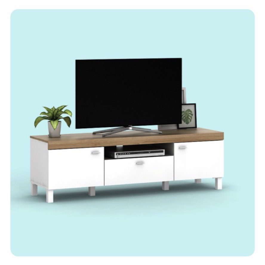 Meja TV rak TV minimalis modern lemari TV cabinet TV Benedict 150 cm