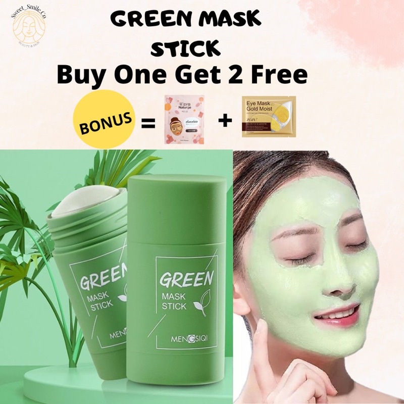 Green Mask Stick Original Meidian Green Mask Stick Masker Green Tea Green Mask Stik 40gr