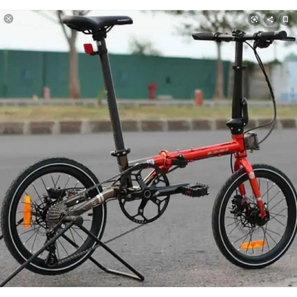 SEPEDA LIPAT- Element Troy Chrome 10Speed Chromoly 16inch warna: ORANGE-BLACK