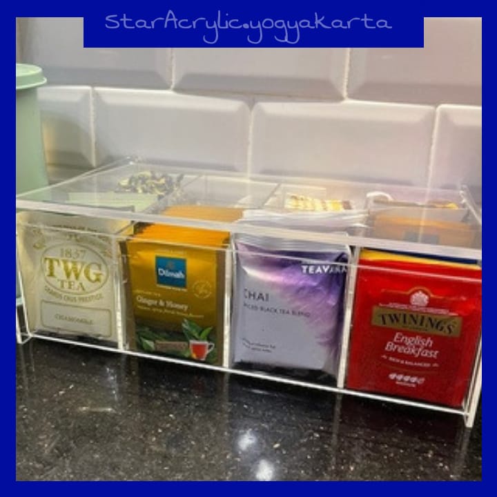 Box Teh Celup Akrilik | Box Tempat Penyimpanan Teh Akrilik Kotak Teh