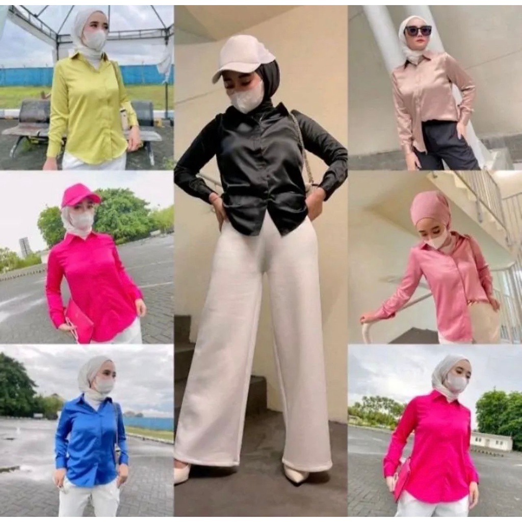 BLOUSE BAHAN SATIN PREMIUM