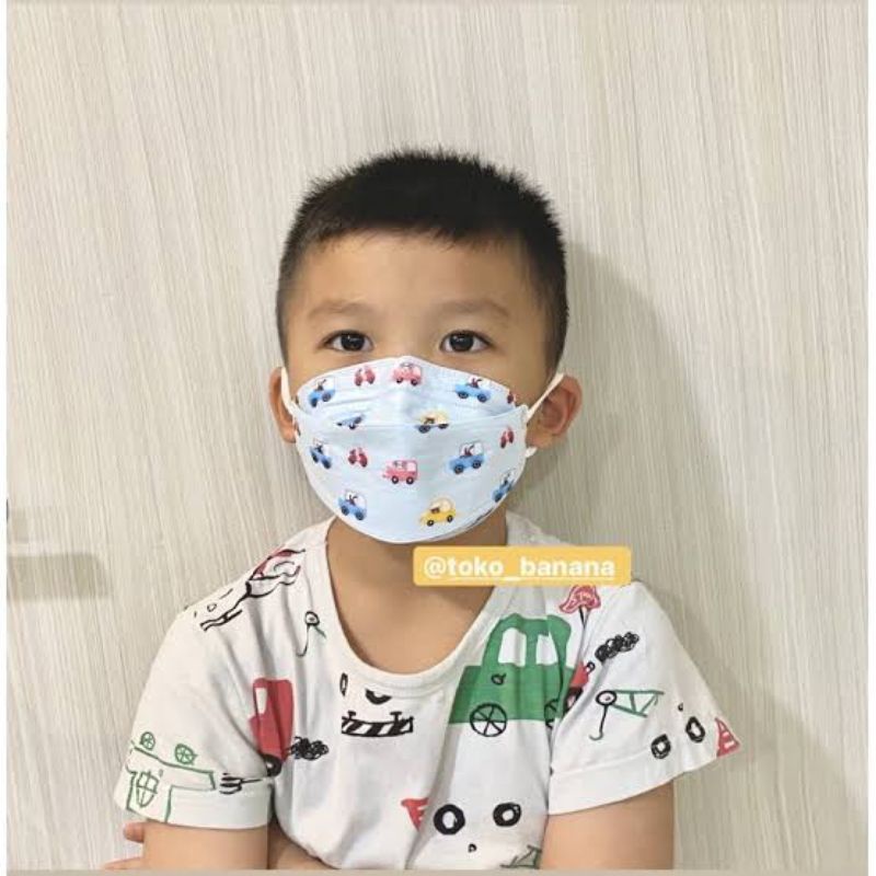 masker anak KF94 karakter gambar lucu harga untuk 10pcs