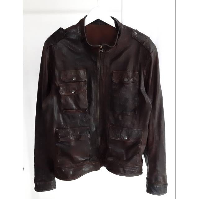 Jaket Kulit Asli Genuine Leather Jacket keren Second Preloved Branded