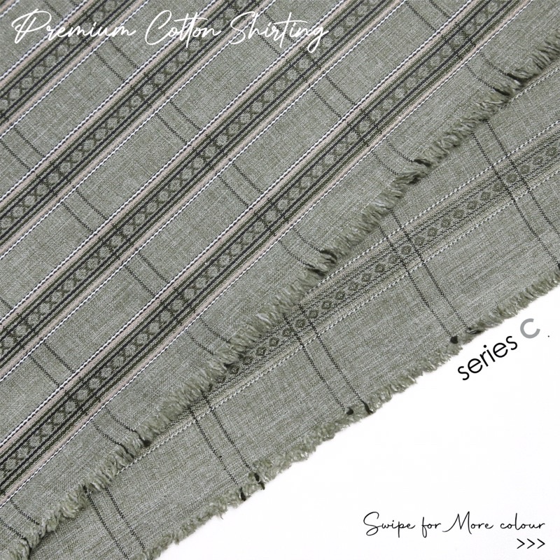 [NEW ARRIVAL] PREMIUM COTTON SHIRTING SQUARE PER 0.5M BY MAC MOHAN KATUN KOTAK - KOTAK PREMIUM 3D JAHITAN