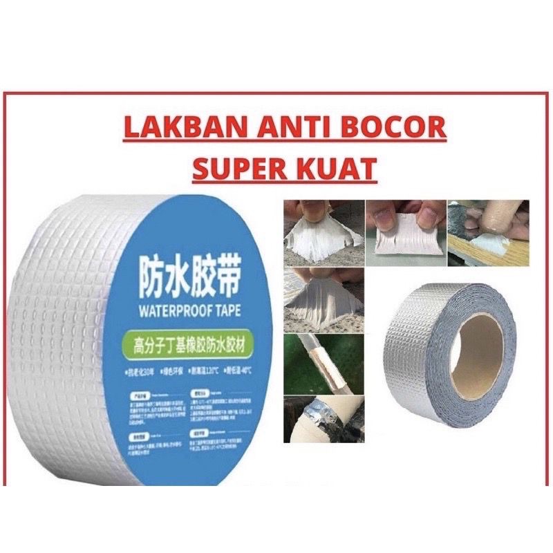 Lakban Anti Bocor Aluminium Foil Waterproof Lem Tahan Panas Super Lengket