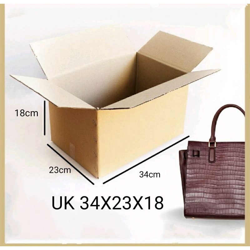 

Termurah kardus polos uk34x23x18cm packing