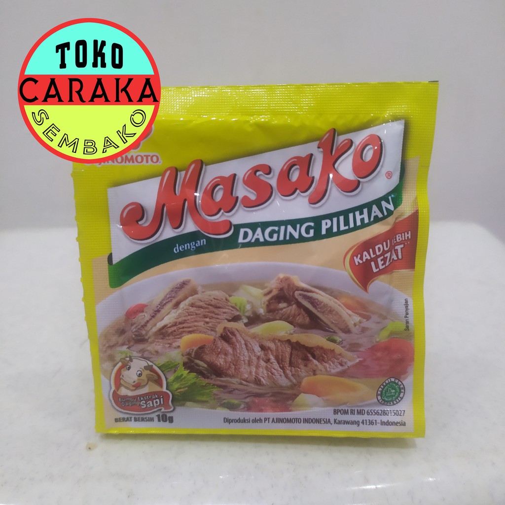 

Masako Sapi Bumbu Penyedap Rasa 10g - Kemasan Praktis Sachet Saset