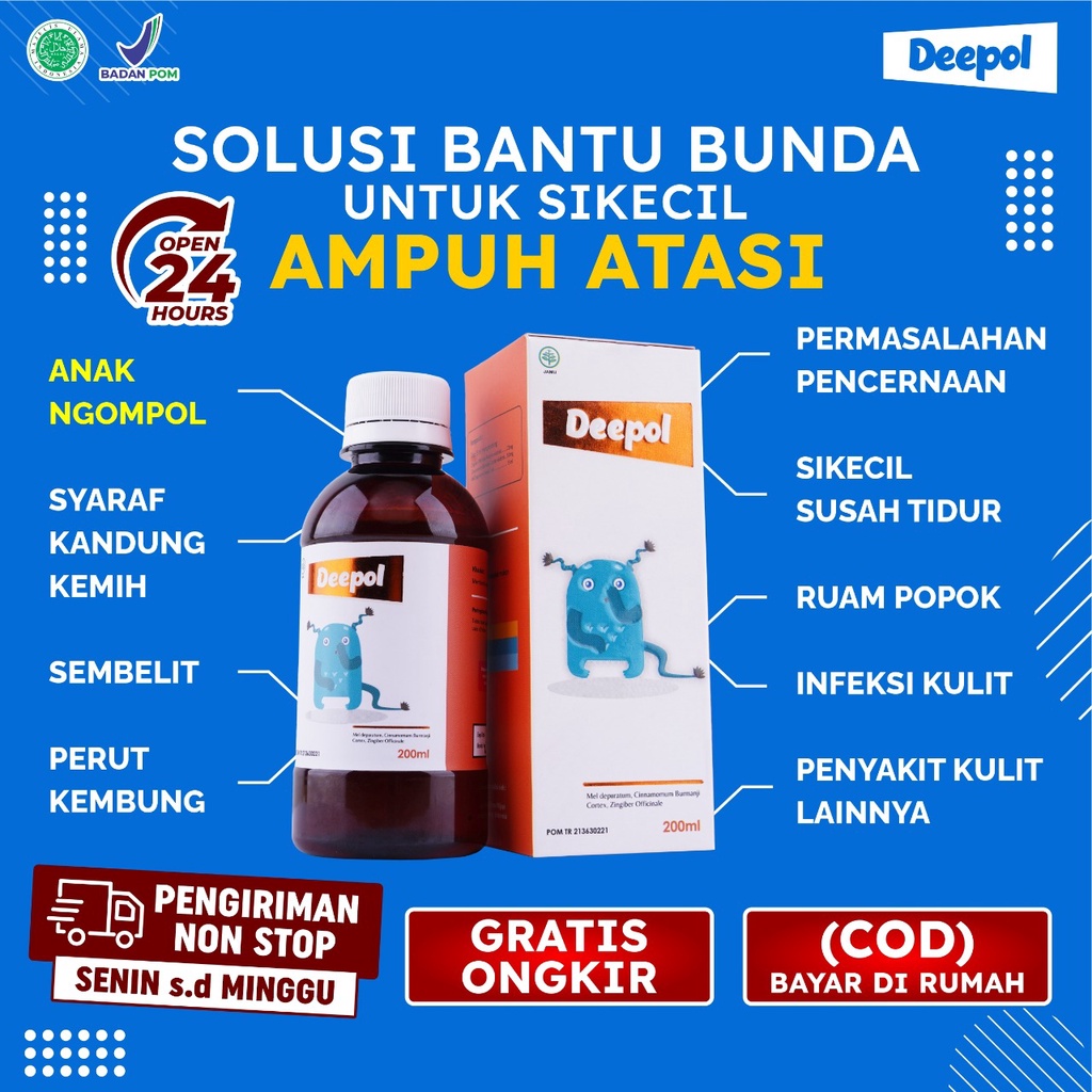 Madu Deepol [Bisa COD] - Cukup 1 Botol Jaminan Anak Berhenti Ngompol Solusi Anak Ngompol &amp; Atasi Sembelit Perlancar Saluran Pencernaan Cara Menghilangkan Bau Pesing Bau Ompol