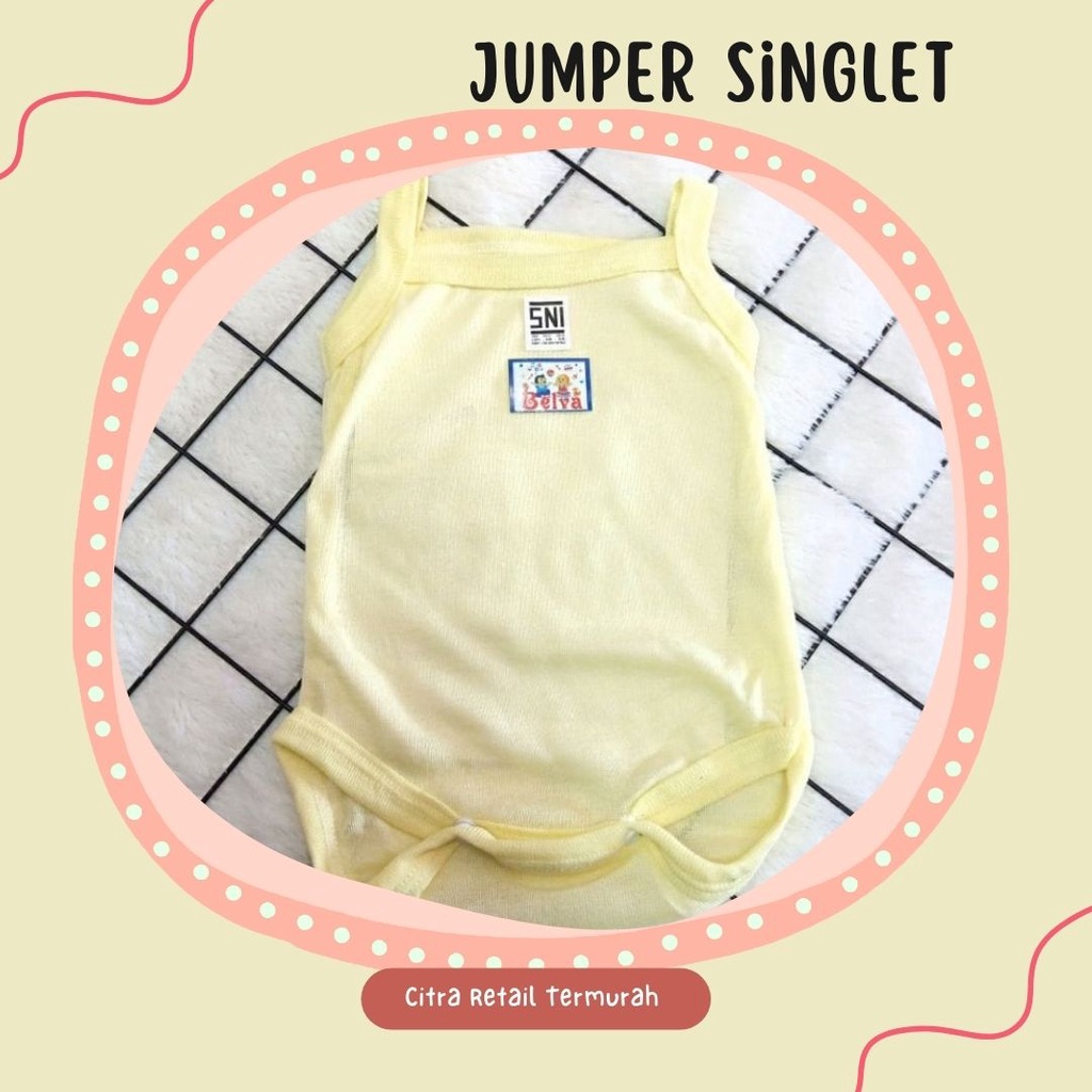 Singlet Jumper tanktop bayi | singlet anak perempuan jumpsuit | pakaian dalam baju katun polos warna murah | Giftset Kado Kelahiran Bayi Yongkid