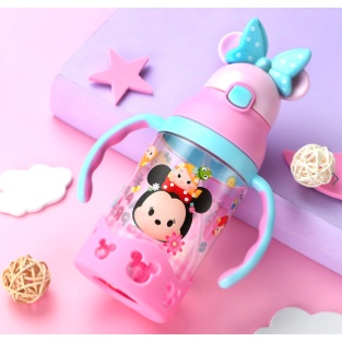 ORIGINAL DISNEY Tsum Tsum training With Straw BPA-Free 400ml-N4261