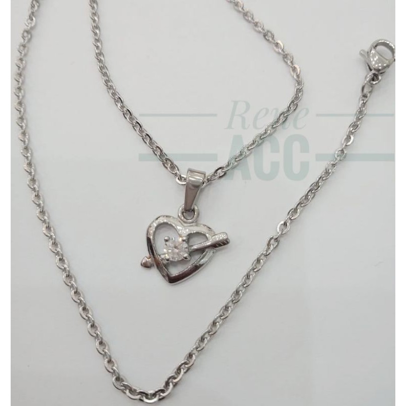 Kalung Titanium wanita Anti karat stainlessteel