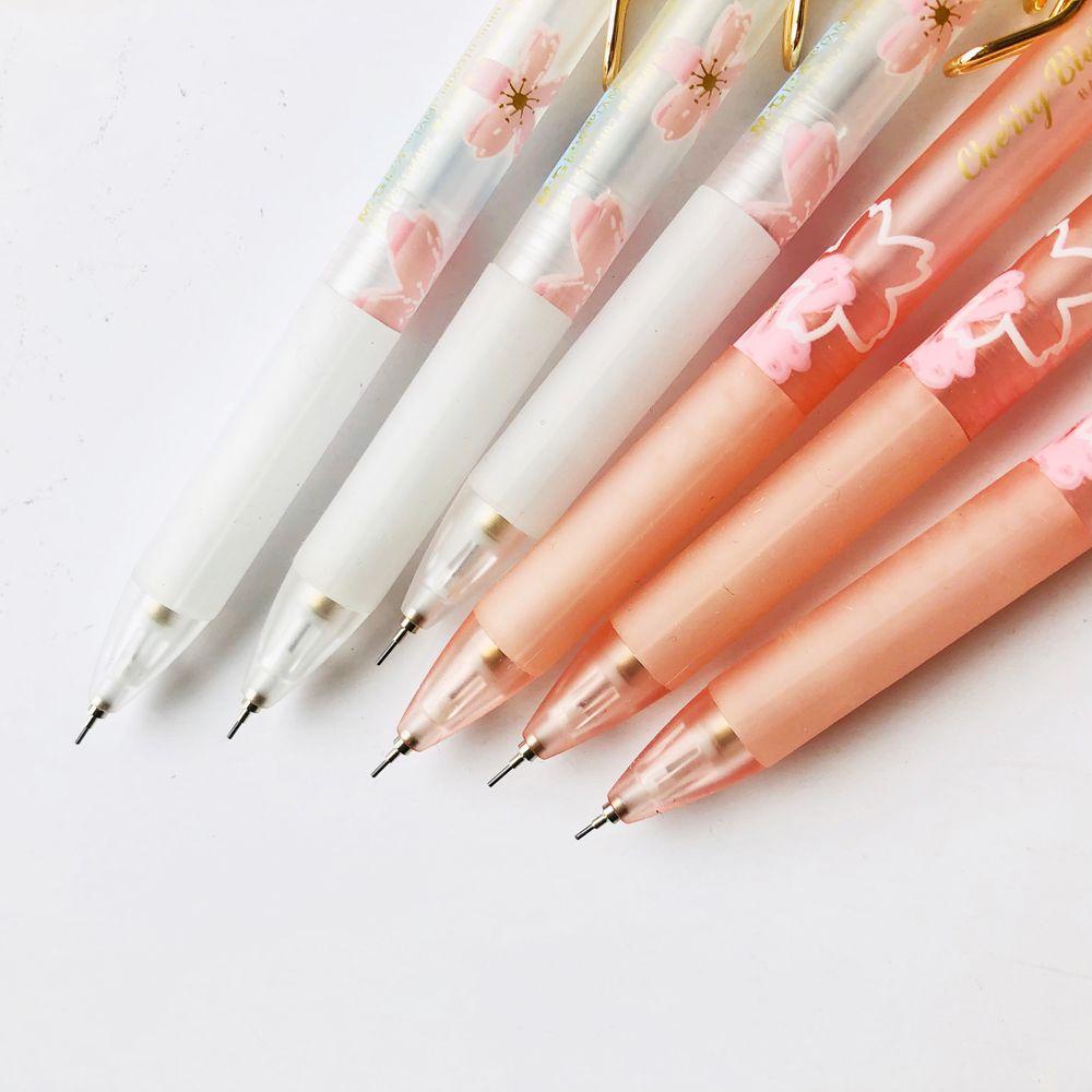 Lanfy Pensil Otomatis Indah High Quality Bunga Sakura Musim Sakura Alat Tulis Pensil Mekanik