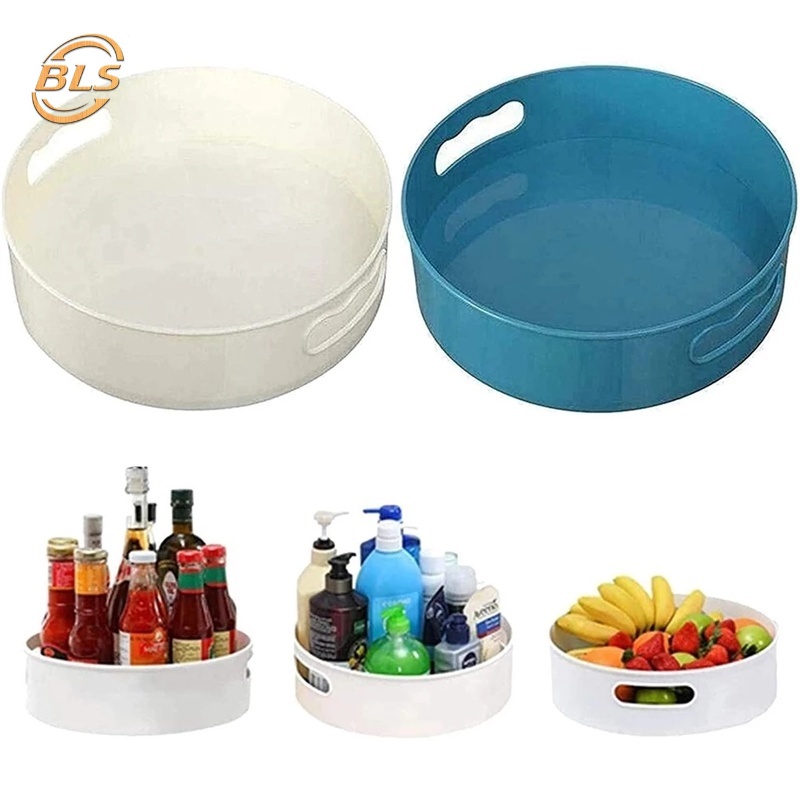 Nampan Penyimpanan Makanan Multifungsi Non slip Dapat Berputar 360 Derajat Untuk Kamar Mandi