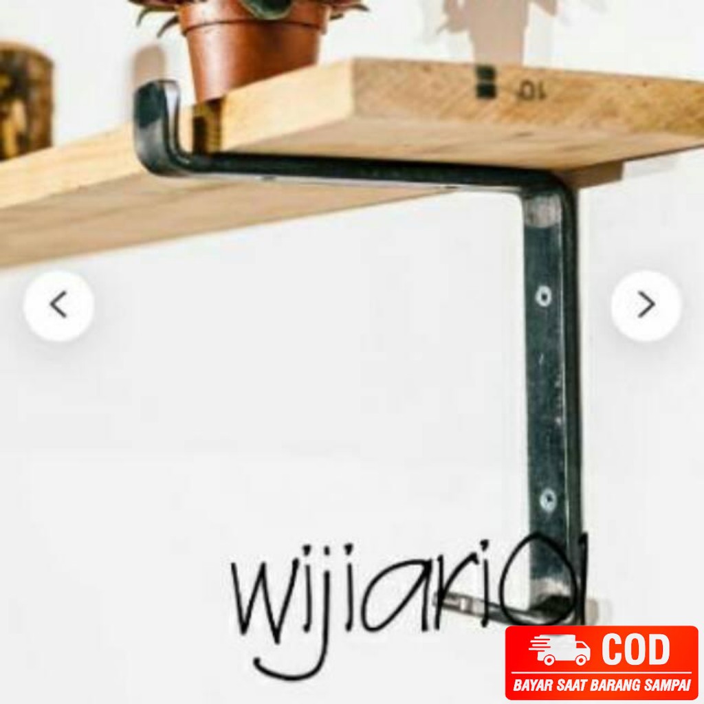 Siku Hook Besi Bracket Cantolan / Braket Hambalan Rak Dinding / Siku Meja Dinding Ambalan Rak Siku T