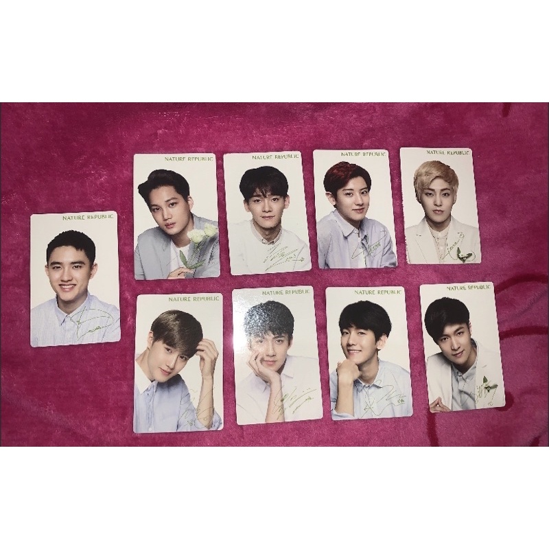 Photocard pc EXO Nature Republic Kai Chen Sehun Lay Baekhyun Chanyeol DO Suho Xiumin