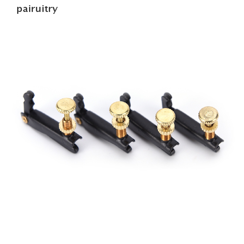 Prt 4pcs Fine Tuner Bahan Metal Warna Hitam Untuk Biola 4 / 4 3 / 4