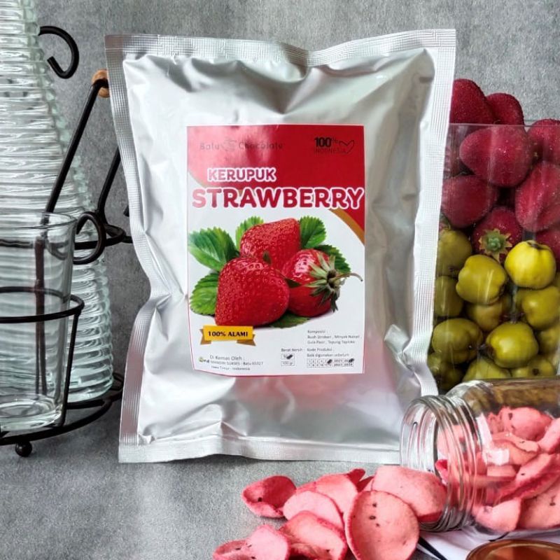 

Kerupuk Strawberry khas Malang 50 gr