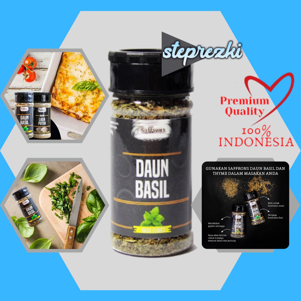 

DAUN BASIL BUMBU DAPUR BUBUK PENYEDAP RASA NON MSG TABUR REMPAH PREMIUM