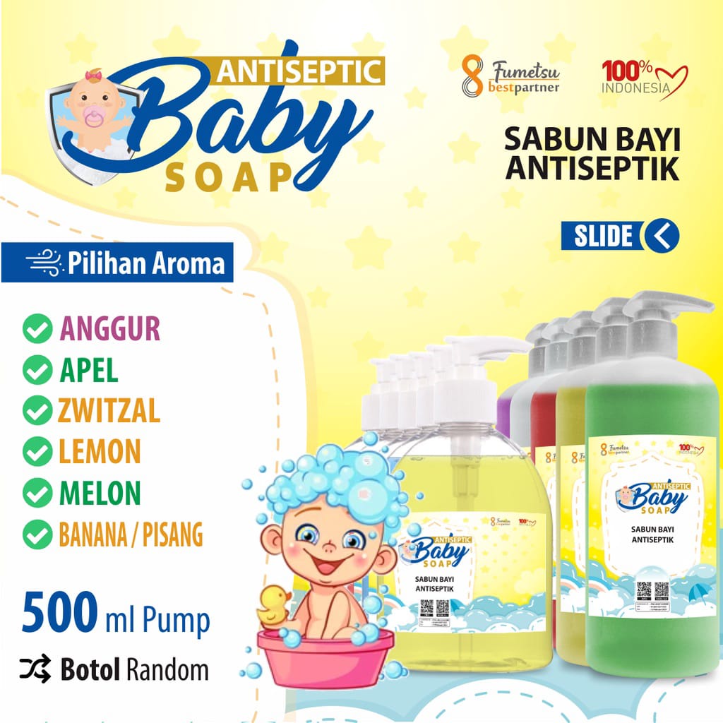 Sabun Mandi Baby Shower Aroma Segar Kemasan 500ml Pump