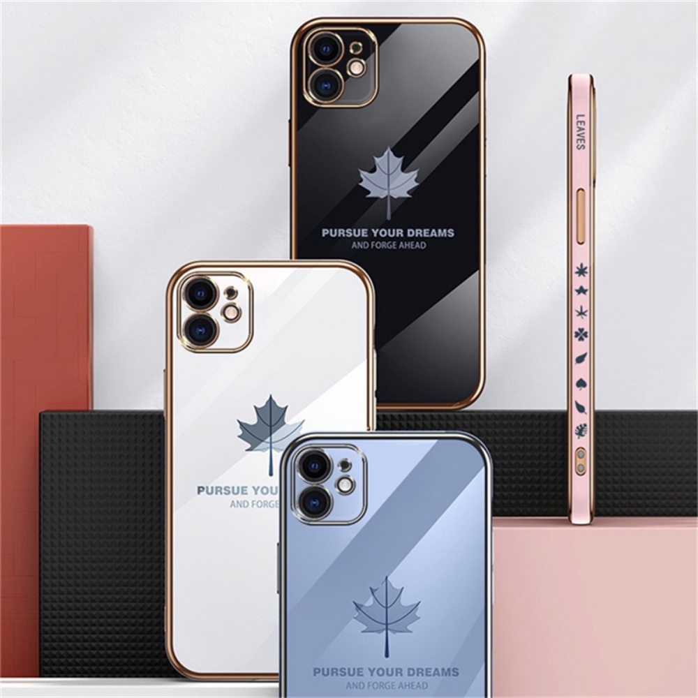 Soft Case Silikon Motif Daun Maple Untuk Vivo Y16 2022 Y35 Y22 Y15s Y21A Y15A Y01 Y33T Y33S Y12S Y20 Y20s Y20i Y11 Y12 Y15 Y17 Y19 Y95 Y91C