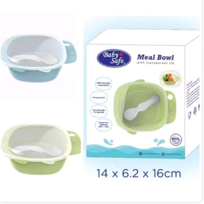 BabySafe Wadah Makan Anak Bayi /babysafe Meal Bowl with Transparent Lid B356