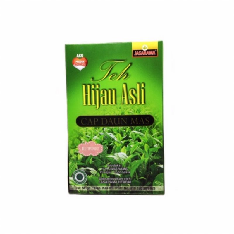 

Teh Hijau Asli Cap daun Mas isi 50 Gram