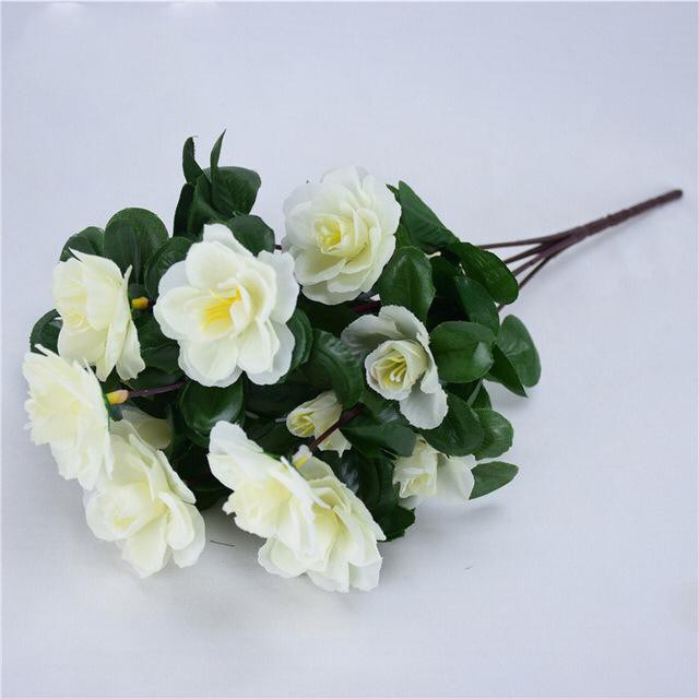 COD BUNGA MAWAR  BUNGA TANGKAI PLASTIK BUNGA ARTIFISIAL BUNGA PAJANGAN BUNGA HIASAN BT9019-PUTIH