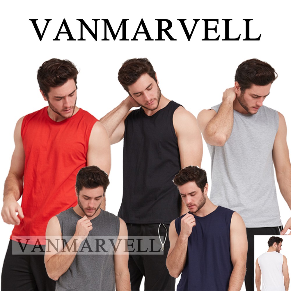 Vanmarvell Kaos Buntung Singlet polos Pria