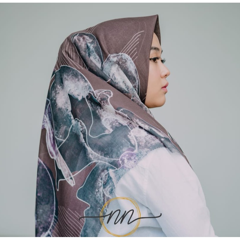 [SALE] Hijab Voal Motif Art Premium Square Lasercut Kerudung Segi empat Motif Jilbab Grosir Murah-M143