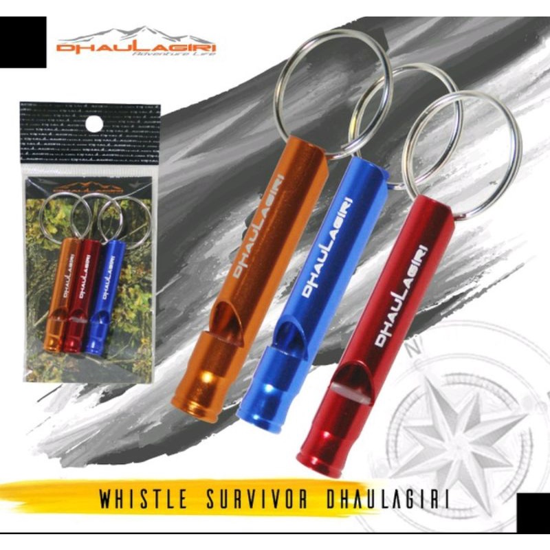 DHAULAGIRI WHISTLE Pluit Survivel Outdoor Allumunium alloy pluit