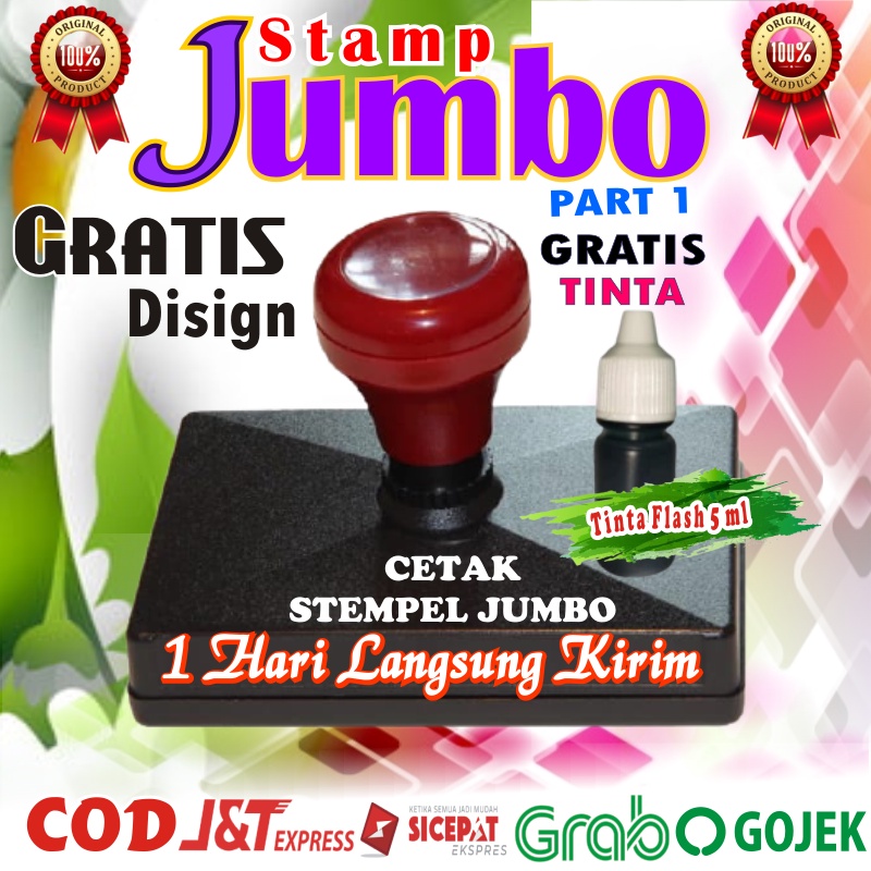 

STEMPEL BESAR JUMBO FLASH WARNA OTOMATIS CAP UKURAN BESAR KARDUS PAPER BAG KEMASAN BOX ONLINE KERTAS HVS SERBAGUNA