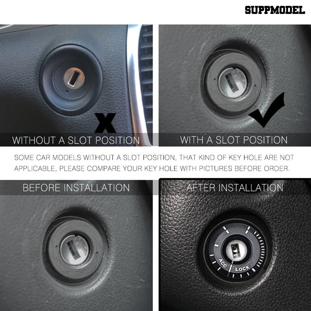 Suppmodel Ring Dekorasi Lubang Kunci Starter Mesin Mobil Untuk Golf / Jetta / Passat