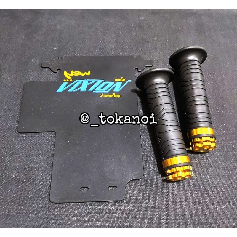 Mudflap vixion dan handgrip ring gold vixion