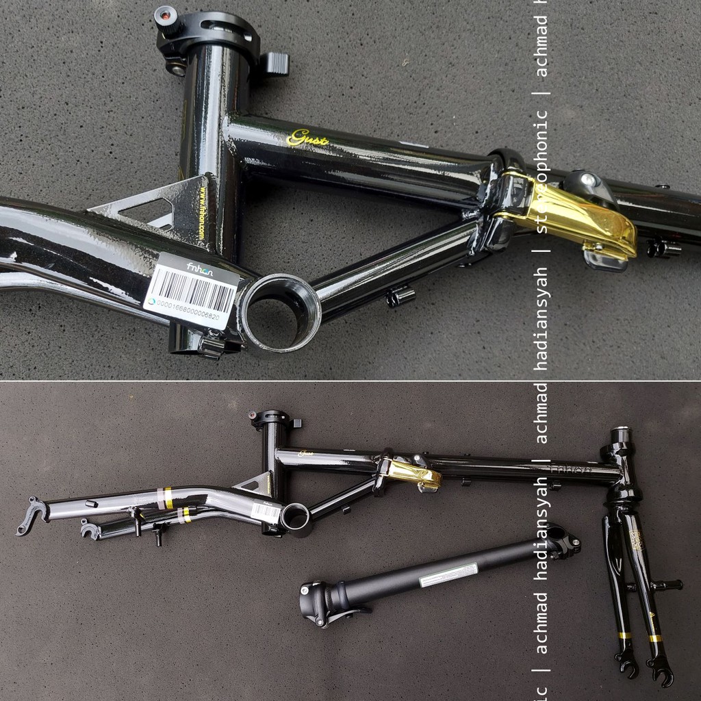 NEW include Handlepost FNhon GUST Black Gold FNhon 16inch 349 GUST FNhon 16in Frameset FNhon GUST