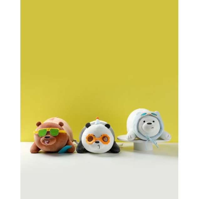 MINISO WE BARE BEARS LYING PLUSH TOY MODIS FASHION