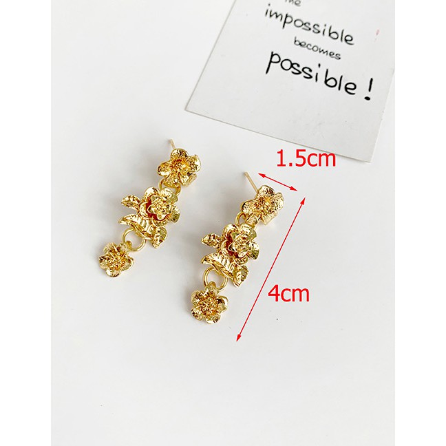 LRC Anting Tusuk Fashion Alloy Flower Earrings D09600