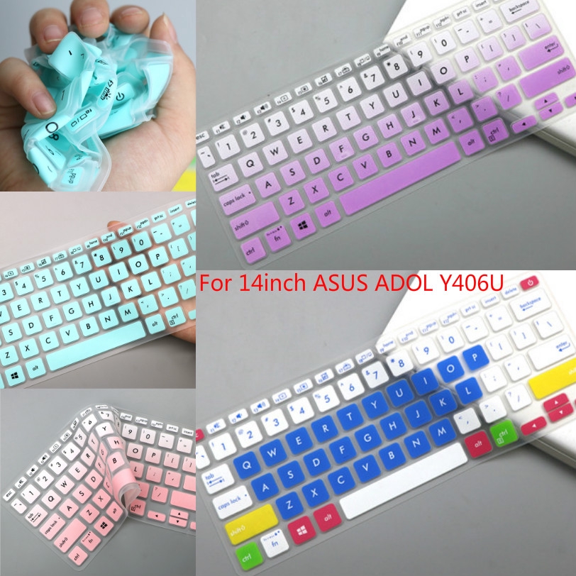 Cover Pelindung Keyboard Laptop Bahan Silikon Ultra Tipis Untuk ASUS ADOL Y406U 14 Inch Adolbook 14