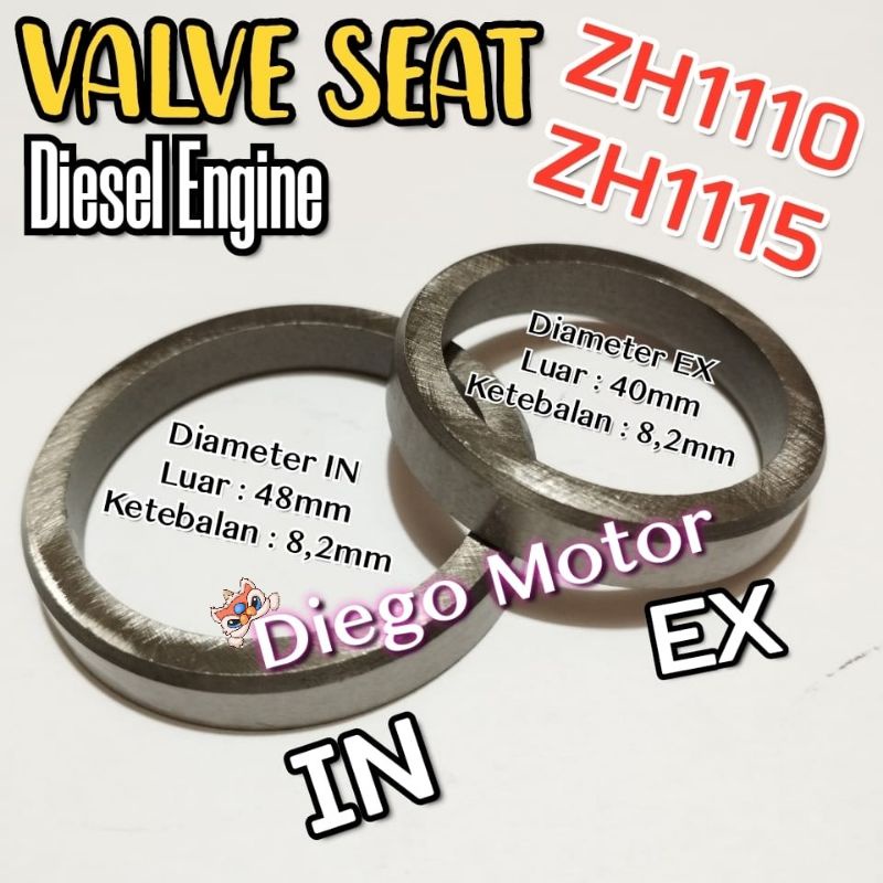 ZH1110 ZH1115 Valve Seat Seting kedudukan Payung Klep Mesin Diesel DongFeng JiangDong 20HP 23HP 24HP
