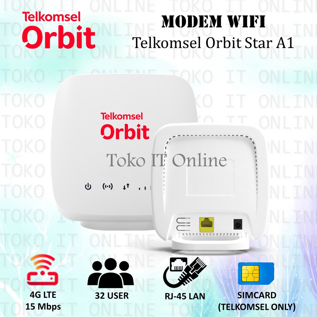 TELKOMSEL ORBIT STAR A1 MODEM 4G WIFI ROUTER SIM CARD HIGH SPEED