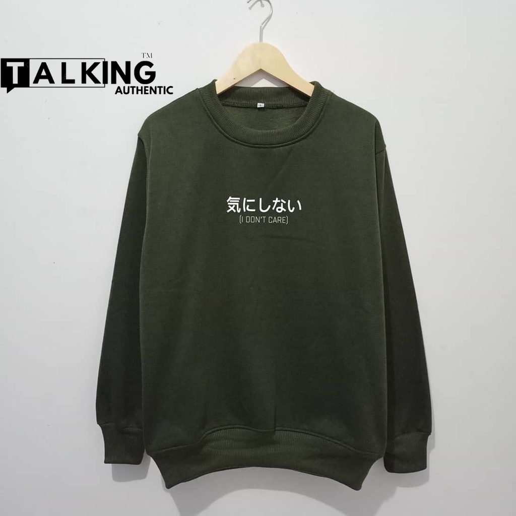 Sweater Crewneck Pria Distro Original Putih Switer Oblong Cowok Brand Lokal Bandung Ori Cowo Japan