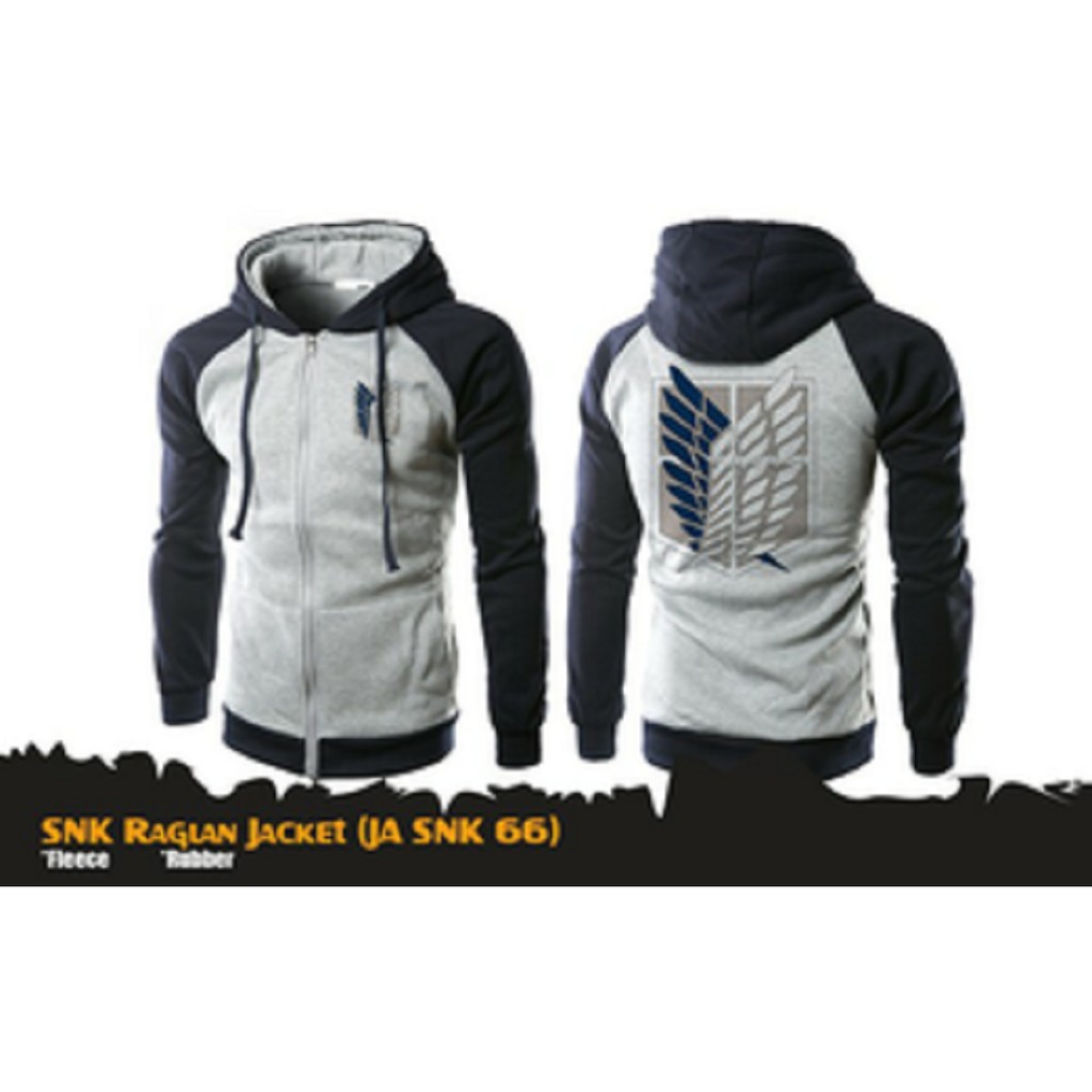 JAKET ANIME - Jaket SNK Raglan Jacket - JA SNK 66