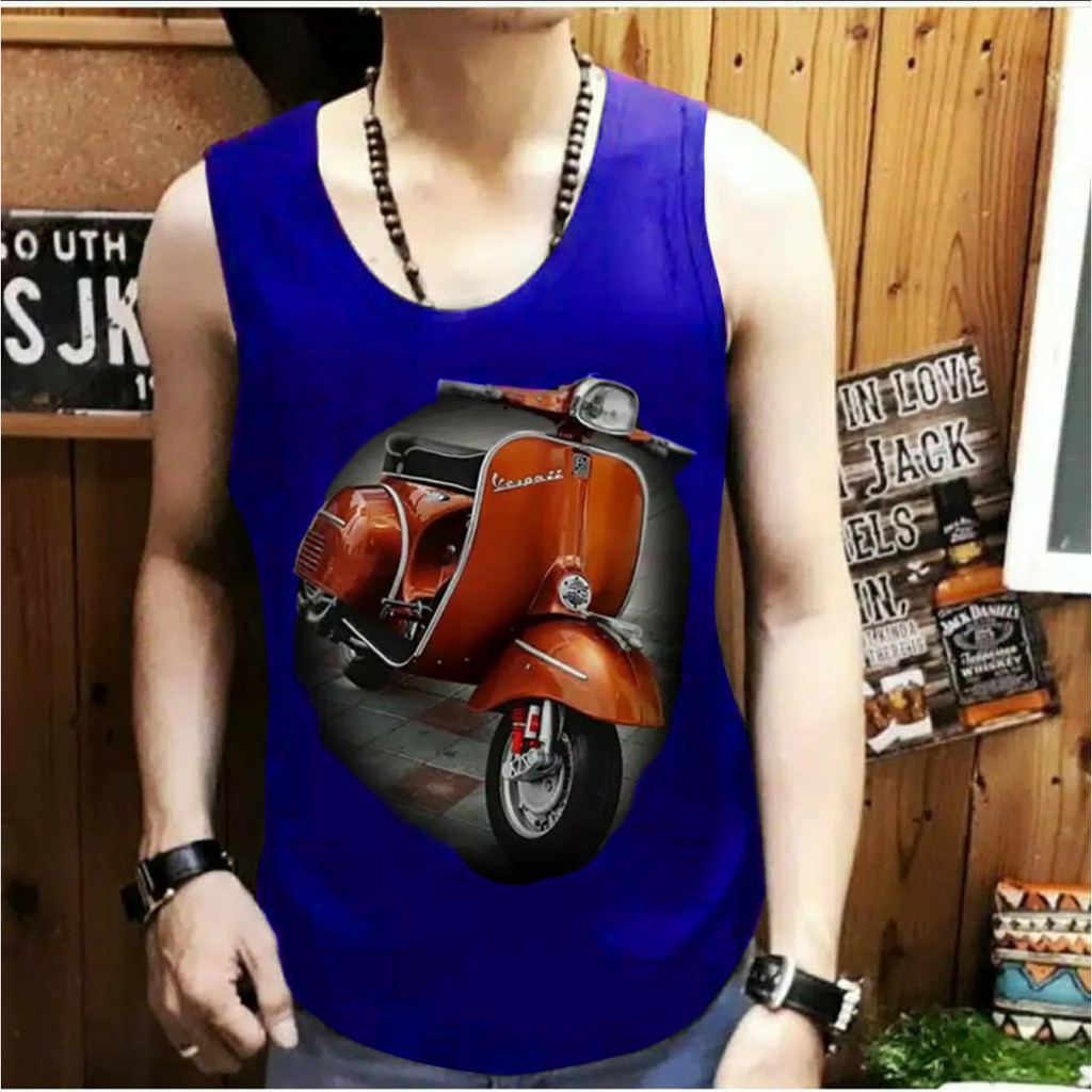 AMOSJKT28.SINGLET VESPA/SINGLET DEWASA/KAOS PRIA